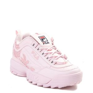 FILA WOMENS DISRUPTOR II EMBROIDERY ROSE PINK